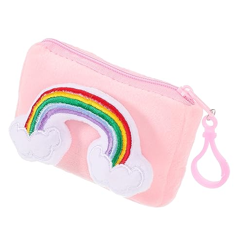 Homoyoyo Münzbörse Schlüsselanhänger Regenbogen-geldbörse Mit Tasche Für Mädchen Münzbeutel Aus Plüsch Praktisch Und Dekorativ Für Handtasche Oder Rucksack von Homoyoyo