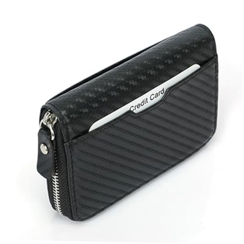 Homoyoyo -sicherer Carbonfaser Geldbeutel Für Kurzformat Zipper Wallet Mit Mehreren Kartenfächern Für Büro Und Alltag Für Reisepass Bank Und Kreditkarten von Homoyoyo