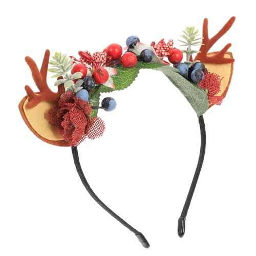 Homoyoyo Rentier Geweih Stirnband Weihnachten Haarreifen Mit Gefälschten Berry Verschluss Für Party Und Festive Anlässe Leichtes Accessoire Für Cosplay Und Fotoshootings von Homoyoyo