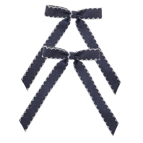 Homoyoyo Retro Denim Bogen Haarklammer für Damen Praktischer Clip mit Langem Süßes Design für Partys und Alltag Sicherer Haaraccessoires für Mädchen von Homoyoyo