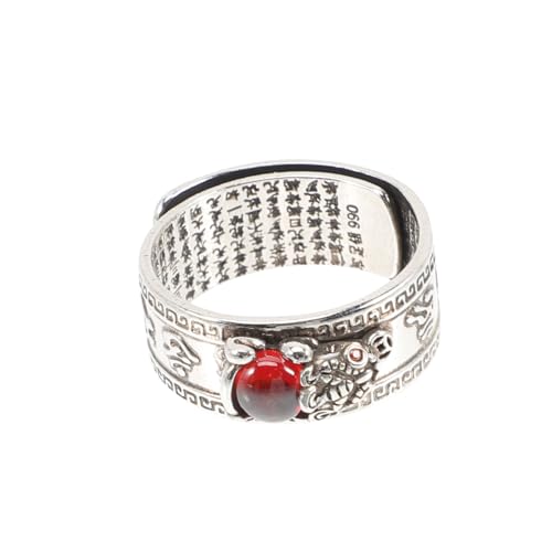 Homoyoyo Retro Verstellbarer Fingerring Kupfer für Damen und Herren Glücksring Amulett Schmuck Vintage Design Offene Ringe für Partys und Veranstaltungen von Homoyoyo