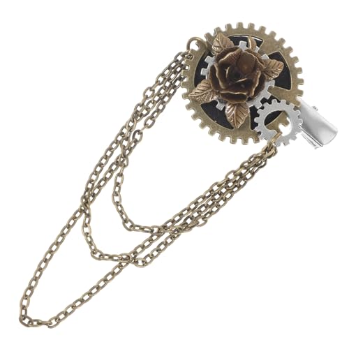 Homoyoyo Retro Zahnrad Haarspange Mit Kette Vintage Haarspange Für Damen Steampunk Brosche Als Kopfschmuck Zweckmäßiges Accessoire Für Hochzeit Und Party Homoyoyo Retro Zahnrad Haarspange Mit Kette Vintage Haarspange Für Damen Steampunk Brosche Als Kopfschmuck Zweckmäßiges Accessoire Für Hochzeit Und Party von Homoyoyo