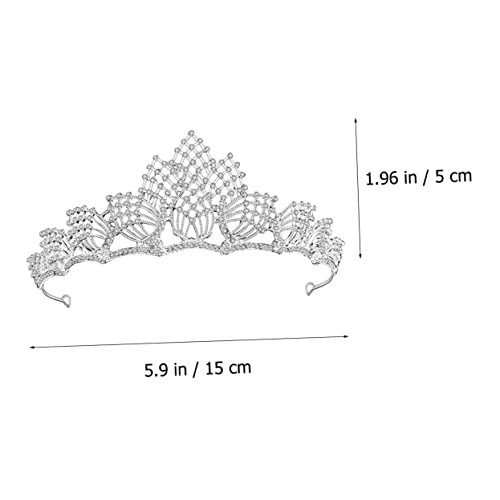 Homoyoyo Rhinestone Braut Tiara Haarschmuck Krone mit Funkelnden Kristallen Weißes Kopfband für Hochzeit Party Fotoshooting und Festliche Anlässe Damen Accessoire von Homoyoyo