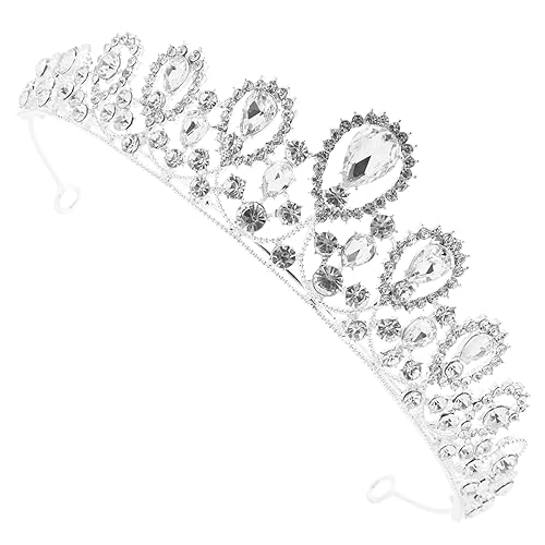 Homoyoyo Rhinestone Brautkrone Tiara Stabiles Leichtes Headpiece Eleganter Kopfschmuck für Hochzeit Verlobung Damen Bridal Accessoires Funkelnde Kristallkrone von Homoyoyo