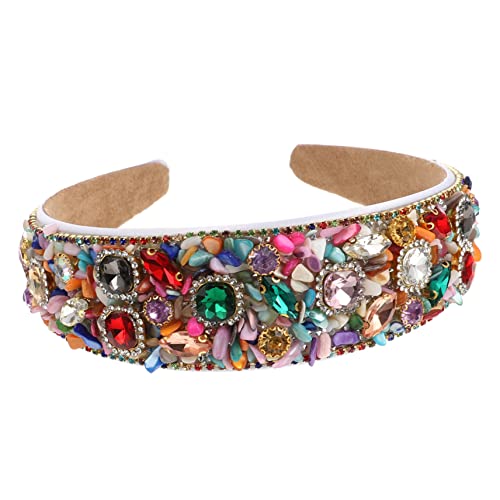 Homoyoyo Rhinestone Haarband für Damen Funkelndes Stirnband mit Barockdesign Perfekter Haarschmuck für Partys und Besondere Anlässe von Homoyoyo