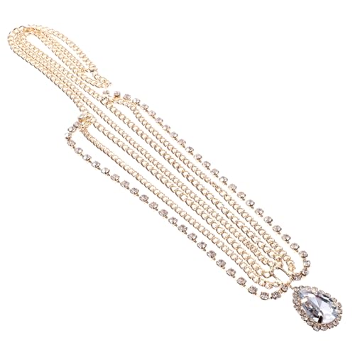 Homoyoyo Rhinestone Kopfschmuck Mehrlagige Silberne Stirnkette Damen Hochzeit Party Headchain Schmuck Modisch Langlebig von Homoyoyo