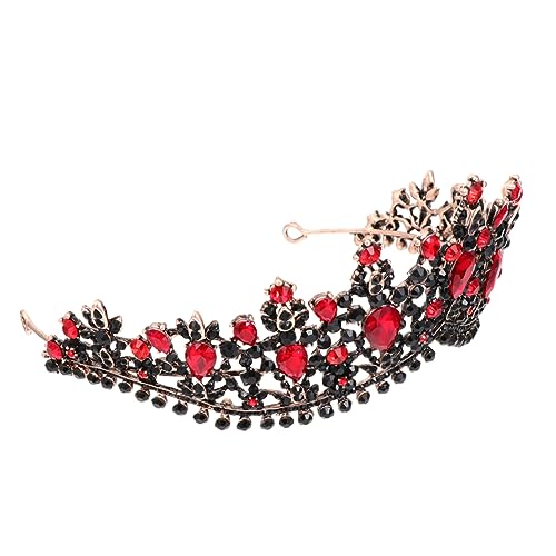 Homoyoyo Rhinestone Kristallkrone Braut Tiara Schwarz Rhodium Hochzeit Haarschmuck Geburtstagskrone Prinzessin Haarreif Damen Mädchen Zubehör von Homoyoyo