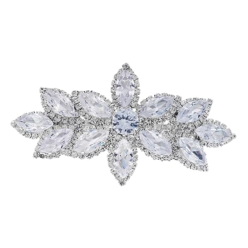 Homoyoyo Strass Haarspange Hochzeit Haarnadel Für Frauen Mädchen Stilvolles Haarschmuck Mit Strasssteinen Silber Für Partys Und Besondere Anlässe von Homoyoyo