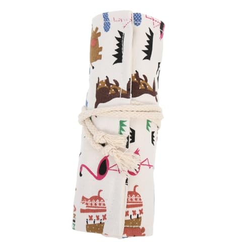 Homoyoyo Roll Up Pencil Case Leinwand Stifterolle Tragbarer Stifte Organizer Roll Wrap Mäppchen für Künstler Zeichnen Skizzieren Aufbewahrung von Homoyoyo