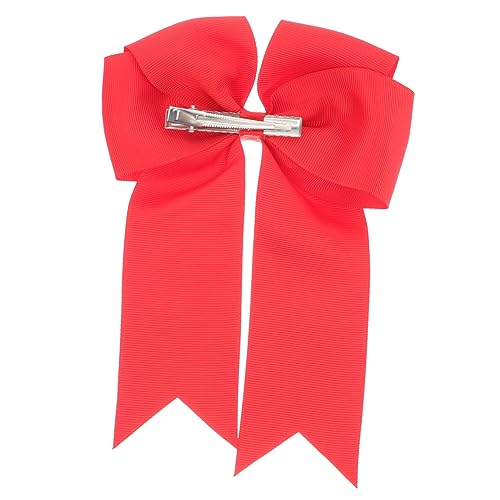 Homoyoyo Roter Großer Haarklammer mit Doppeltem Fischschwanz Band Haarschleife Damen Leichter Langlebiger Haarclip für Hochzeit Party Alltag und Festliche Anlässe von Homoyoyo