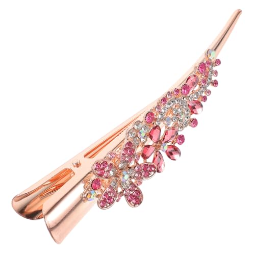 Homoyoyo Roter Vintage Haarklammer Damen Langlebiger Metall Haarspange Großer Haarclip für Pferdeschwanz und Eleganter Haarschmuck Mädchen Haarklammern Prom Hair Clips von Homoyoyo