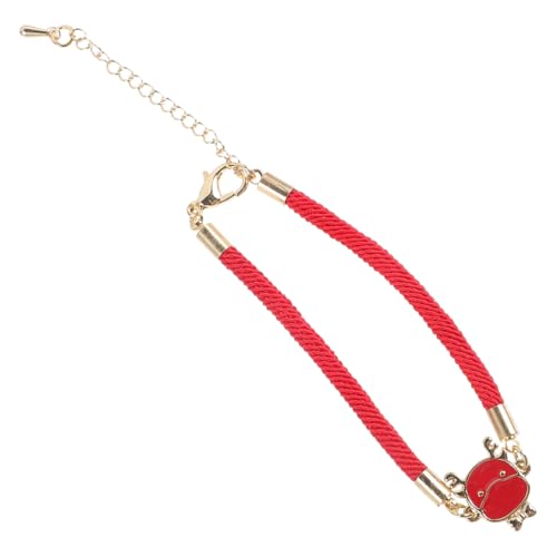 Homoyoyo Rotes Drachenjahr Armband Rotes Seil Geflochtenes Glücksbringer Armband Damen Herren Stylisches Zodiac Schmuck von Homoyoyo