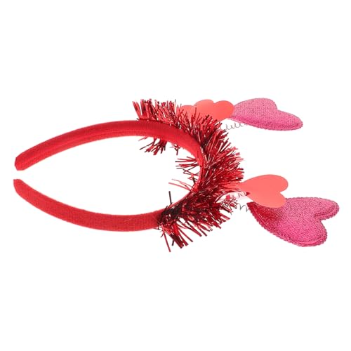 Homoyoyo Rotes Herz Haarband Pailletten Glitzer Tassel Stirnband Verstellbar Komfortabel Robust für Frauen Mädchen Hochzeit Geburtstag Valentinstag Party Festtags schmuck von Homoyoyo