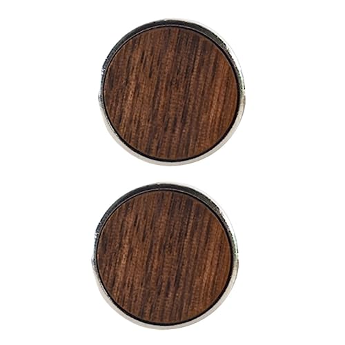 Homoyoyo Runde Holz Sleeve Buttons aus Amerikanischem Schwarznuss und Ahornholz Langlebige Manschettenknöpfe Feine Verarbeitung Dekorative Fashion Shirt Knöpfe von Homoyoyo