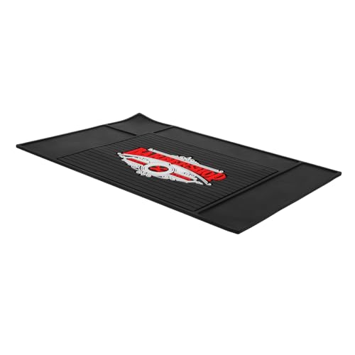 Homoyoyo Rutsch Matte für Friseurwerkzeuge Hitzebeständige Leicht zu Reinigende Aufbewahrungsmatte rutschfeste Unterlage für Scheren und Haarschneider Schwarze Salon Organizer Matte von Homoyoyo