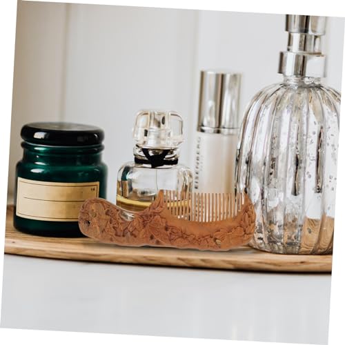 Homoyoyo Sandelholz Haarkamm Kompakt Massagekamm Doppelseitiger Breiter und Feiner Zahn für Entwirren und Styling Damen Reise Holzkamm mit Natürlichem Duft und Floralem von Homoyoyo