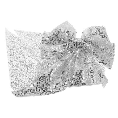 Homoyoyo Schleife Haarnadel Groß Schmetterlings-haarspangen Hohe Pferdeschwanzschleife Süß Glitzernde Haarspangen Modischer Pferdeschwanz-haarschmuck Blau Silver Pailletten von Homoyoyo