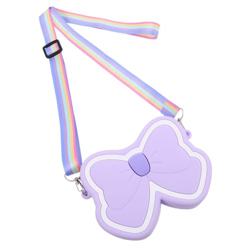Homoyoyo Adorable Junge Mädchen Schultertasche Silikon Mit Schleifen-Design Einfache Umhängetasche Für Mädchen Für Täglichen Gebrauch von Homoyoyo