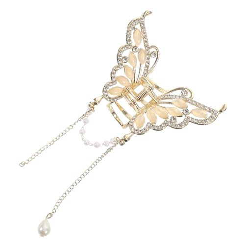 Homoyoyo Schmetterling Haarspange aus Metall mit Katzenaugen Optik Halboffenes Styling Robustes Design für Dickes Haar Modisches Haarschmuck accessoire für Damen und Mädchen von Homoyoyo