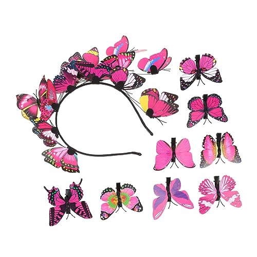 Homoyoyo Schmetterlinge Haarreif Set für Damen Teiliges Set mit Haarreif und Haarspangen Handgefertigte Haaraccessoires für Hochzeiten Partys und Besondere Anlässe von Homoyoyo