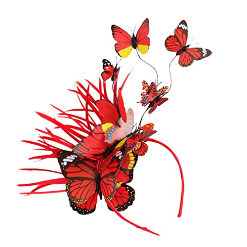 Homoyoyo Schmetterlinge Stirnband Für Frauen Teeparty Hochzeit Schmuck Fascinator Haarschmuck Schmetterling Accessoire von Homoyoyo