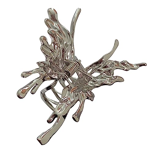 Homoyoyo Schmetterlings Haarklammer aus Metall Kleine Haarklammer für Damen Langlebiger Haarclip mit Stabilem Griff für und Alltag Modisches Haar Accessoire in Silber von Homoyoyo