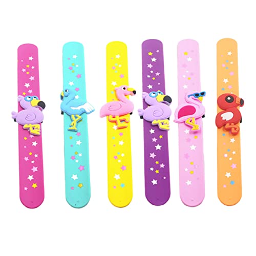 Homoyoyo Schnapparmband Set Für – 6 Stück Silikon Slap Armbänder Mit Buntem Flamingo-Muster – Perfekt Als Partyspielzeug Oder Geburtstagsgeschenk Für Kleine Homoyoyo Schnapparmband Set Für – 6 Stück Silikon Slap Armbänder Mit Buntem Flamingo-Muster – Perfekt Als Partyspielzeug Oder Geburtstagsgeschenk Für Kleine von Homoyoyo