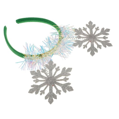 Homoyoyo Schneeflocken-stirnband Haarreif Mit Schneeflocken-design Weihnachts-haarschmuck Aus Pet Und Elastisch Verstellbar Für Party Und Alltag von Homoyoyo