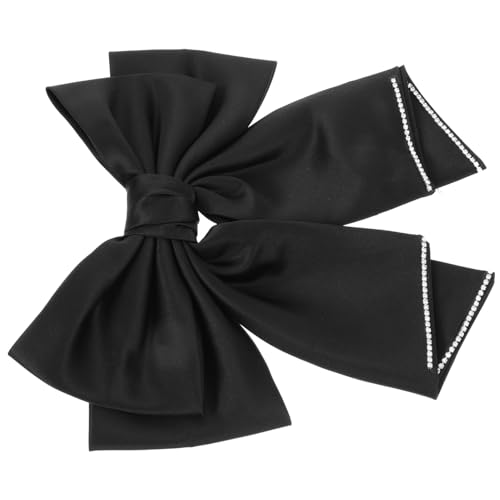 Homoyoyo Schwarze Samt haarspange mit Schleife Rutschfeste Haarklammer für Mädchen Niedlicher Haarschmuck Geeignet für Partys Hochzeiten und Festliche Anlässe von Homoyoyo