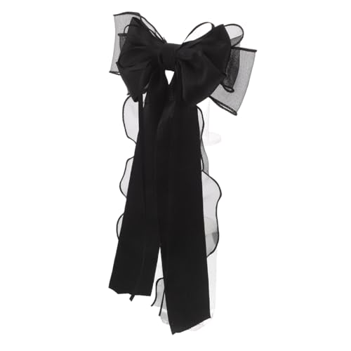 Homoyoyo Schwarze Schleifendekor-haarspangen Mit Netz Für Damen Süße Spitzen-haarclips Haarschmuck Für Mädchen Hochzeiten Und Partys Alltagsaccessoires Geschenke von Homoyoyo