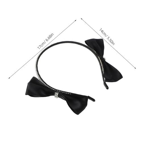 Homoyoyo Schwarzes Stirnband Mit Schleife Für Damen Verziert Mit Strasssteinen Leicht Und Bequem Für Partys Hochzeiten Und Alltag Geeignet Klassisch Und Elegant von Homoyoyo