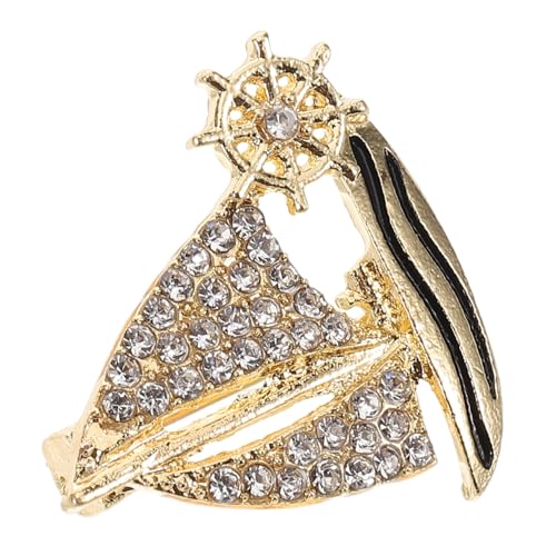 Homoyoyo Segelbrosche Broschennadeln Für Frauen Segelboot Brosche Ansteckbrosche Reversbroschen Für Damen Anstecknadeln Für Rucksäcke Metallnadel Für Kleidung Rucksack-stifte Diamant Golden von Homoyoyo