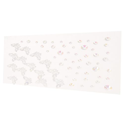 Homoyoyo Selbstklebende Gesichtsglitzersteine Schmetterlingstränen Strassstickers für Make Up Festival Face Jewels Aufkleber Langanhaltend Einfach Anzubringen für Kreative Looks von Homoyoyo