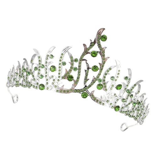 Homoyoyo Silberne Prinzessin Krone mit Funkelnden Strasssteinen Leichtes Metall Diadem für Damen Hochzeits Geburtstags accessoire Bequemer Kopfschmuck für Festliche Anlässe und von Homoyoyo