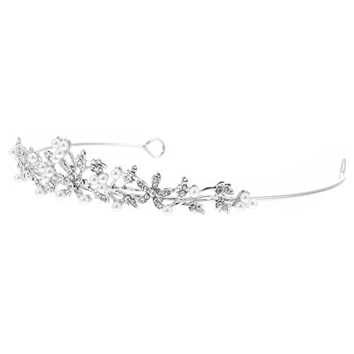 Homoyoyo Silbernes Braut Tiara Stirnband mit Funkelnden Kristallen Eleganter Haarschmuck für Hochzeit Party und Junggesellinnenabschied Verstellbares Damen Haarband mit Langlebigem von Homoyoyo