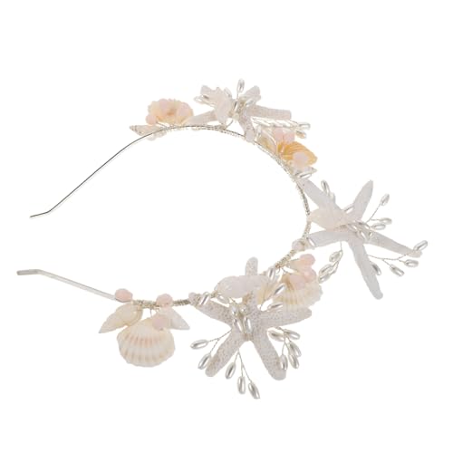 Homoyoyo Silbernes Perlen-haarband mit Muschel Seestern-dekor Elegantes Meerjungfrauen-kopfschmuck für Braut und Damen Komfortabel Tragbares Hochzeits Festtags-accessoire Homoyoyo Silbernes Perlen-haarband mit Muschel Seestern-dekor Elegantes Meerjungfrauen-kopfschmuck für Braut und Damen Komfortabel Tragbares Hochzeits Festtags-accessoire von Homoyoyo