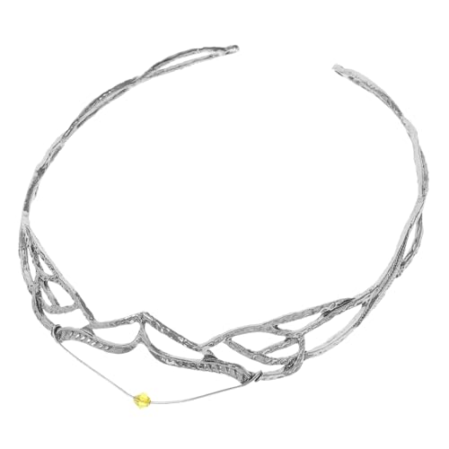 Homoyoyo Silbernes Tiara Haarband Braut Haarschmuck Krone Stirnband Damen Hochzeit Geburtstag Festlicher Kopfschmuck Leicht Langlebig Für Brautjungfern Mädchen von Homoyoyo