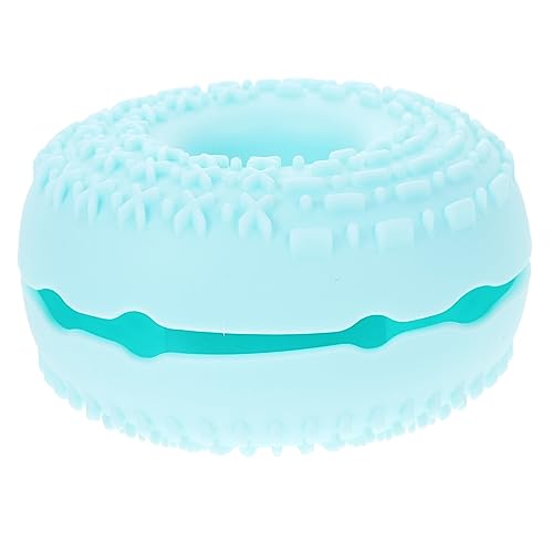 Homoyoyo Silikon Make Up Pinselreiniger Matte Donut Form mit Halter Sanfte Schnelltrocknend Organizer für Foundation und Lidschatten Pinsel Kompakt und Reisefreundlich Blau von Homoyoyo