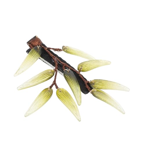 Homoyoyo Blattdesign Haarspange Für Frauen Realistische Blumenform Seitenspange Für Mädchen Entenschnabelspange Langlebige Haarspange Aus Harz Und Kunststoff von Homoyoyo