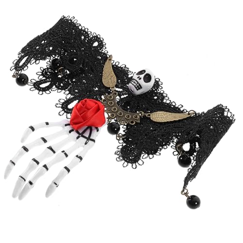 Homoyoyo Skeleton Choker Halskette Halloween Skelett Schmuck Unisex Neck Accessoire für Party Cosplay von Homoyoyo