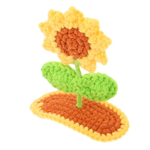 Homoyoyo Sonnenblumen-haarschmuck Gehäkelt Aus Eisen Und Wolle Blumen-haarclips Für Styling Und Anlässe Clip Haarband Für Dickes Haar von Homoyoyo