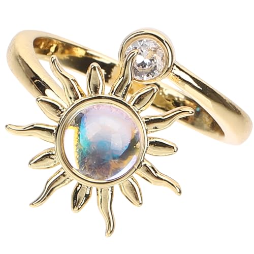 Homoyoyo Sonnenblumen Zappelring Damen Verstellbarer Schmuckring Robustem Modischer Fidget Ring Für Hochzeit Valentinstag von Homoyoyo