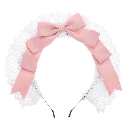 Homoyoyo Lolita Spitze Schleife Stirnband Cosplay Maid Kopfschmuck Kawaii Haar Accessoires Niedliche Party Hochzeit Anlass von Homoyoyo