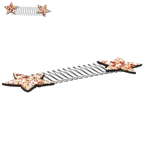 Homoyoyo Star Hair Clip Haarkamm Haarnadel zum Festigen Unsichtbar Leicht für Damen und Mädchen Fester Sitz Beim Styling für Haare Einflechten Make up Pflege und Alltag Gelb von Homoyoyo