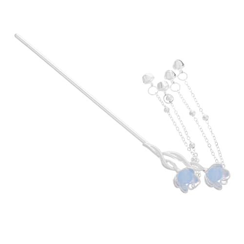 Homoyoyo Stilvolle Chinesische Haarnadel mit Quaste Traditioneller Hanfu haarschmuck Langer Metall haarstab für Damen Vintage stil Vielseitiger Dutt haarstecker Präzise Verarbeitung für von Homoyoyo