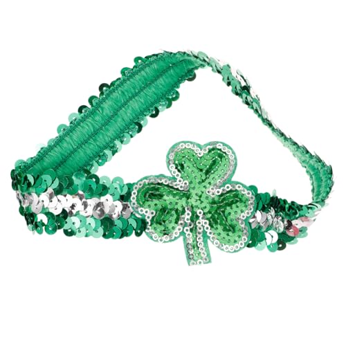 Homoyoyo Stirnband Frauen Stirnband Partystirnband Patrick Haar-accessoire St Patrick Kopfschmuck Patrick Kleeblatt Kopfbedeckung St Patricks Day Green Polyester von Homoyoyo