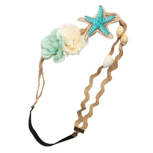 Homoyoyo Perlen Stirnband Für Damen Muschel Verziertes Haarband Elastisches Spitzen Stirnband Kopfschmuck Für Hochzeiten Und Festivals von Homoyoyo