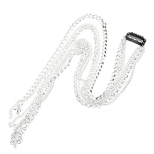 Homoyoyo Strass Haarkette mit Quaste Funkelnder Strass Haarclip Silberne Lange Tassel Haarkette Eleganter Haarschmuck für Damen und Mädchen Einfach zu Tragen und Langlebig von Homoyoyo