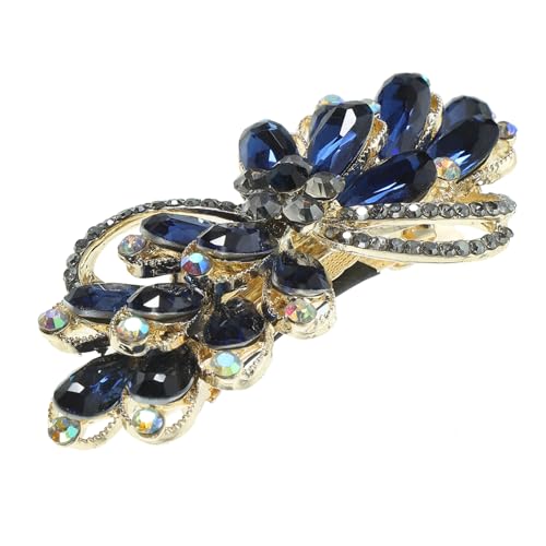 Homoyoyo Strass Haarklammer Haarschmuck für Frauen Funkelnde Haarspange mit Federmechanismus Vielseitig für Hochzeit Party und Alltag Modisches Accessoire von Homoyoyo