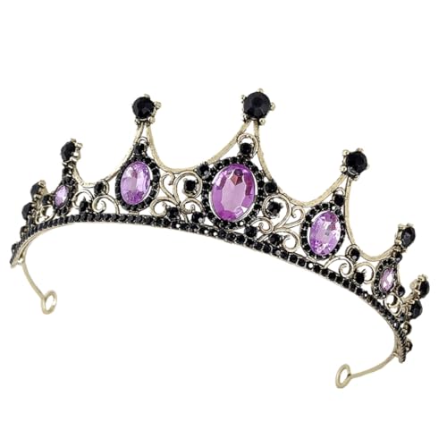 Homoyoyo Strass Tiara Haarreif Damen Hochzeit Diadem mit Metall Acryl Verformungsbeständig Klassisch Schwarzes Violettes Design für Braut Geburtstag Party Bühne Homoyoyo Strass Tiara Haarreif Damen Hochzeit Diadem mit Metall Acryl Verformungsbeständig Klassisch Schwarzes Violettes Design für Braut Geburtstag Party Bühne von Homoyoyo